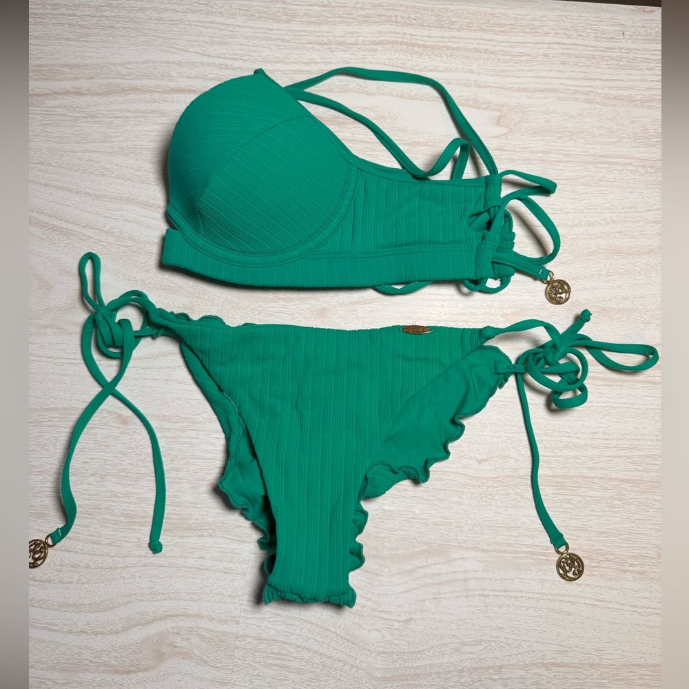 Luli Fama Playa Vibes Green Mojito Bikini size small - Picture 6 of 9